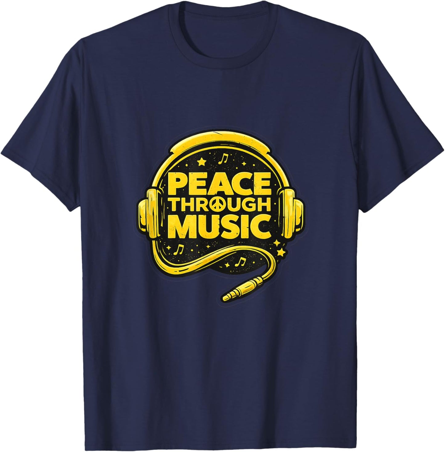 Peace Through Music T-Shirt - T-Shirt | Navy