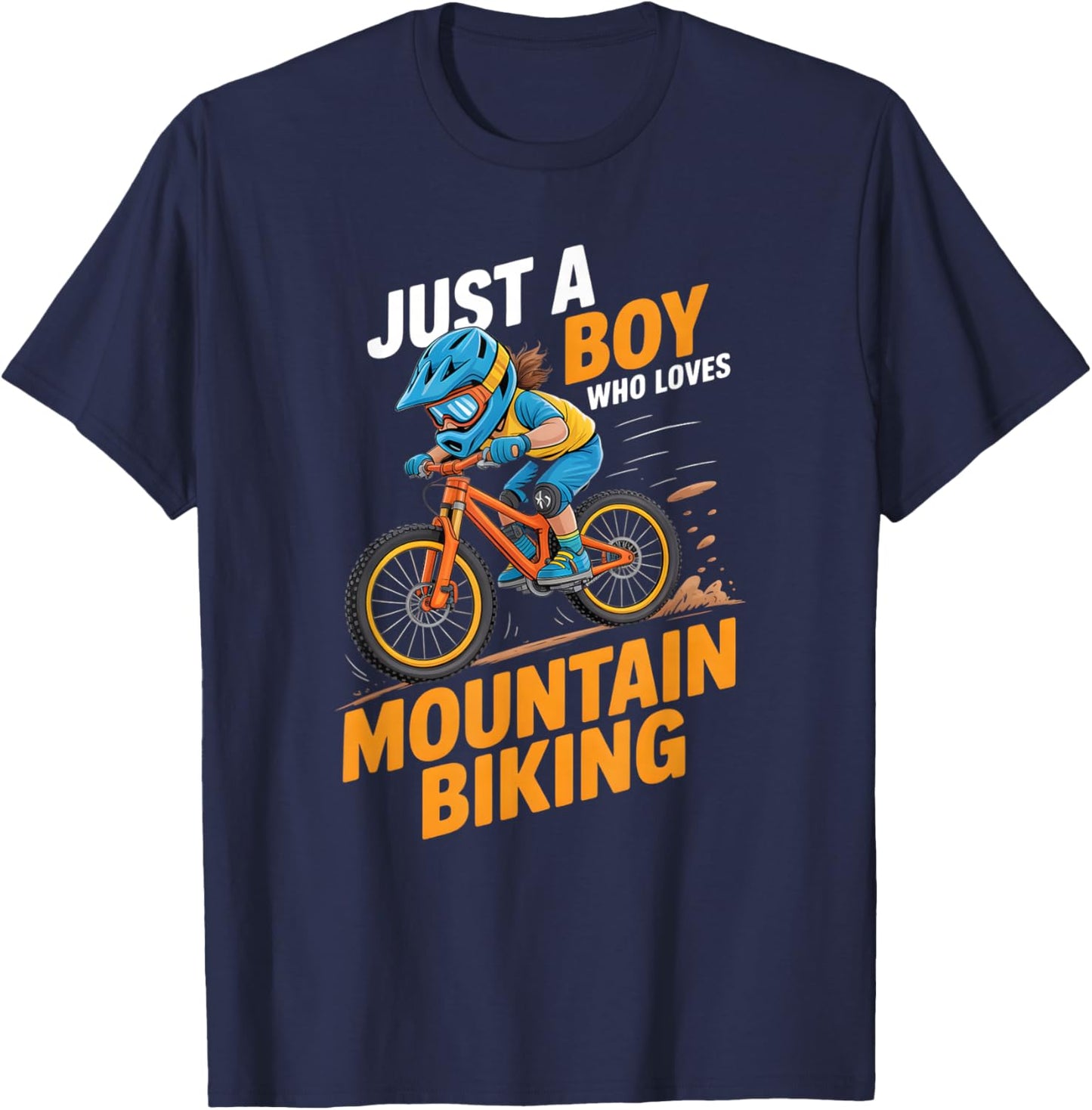 Boys Mountain Biking T-Shirt - T-Shirt | Navy