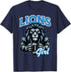 Lion Girl Women Kids Boys Girls Youth Men Teen T-Shirt - T-Shirt | Navy
