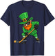 Leprechaun Ice Hockey Green St Patricks Day Sport Boys Kids T-Shirt - T-Shirt | Navy