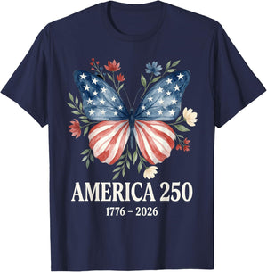 250th Anniversary USA Shirt Patriotic Freedom 4th of July T-Shirt - T-Shirt | Navy