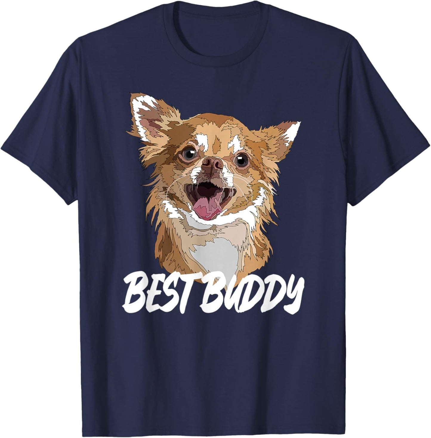 Chihuahua Lover Long Hair Chihuahua Dog Chiwawa Love T-Shirt - T-Shirt | Navy