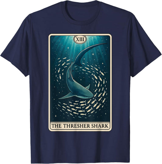 The Thresher Shark Tarot Card T-Shirt - T-Shirt | Navy