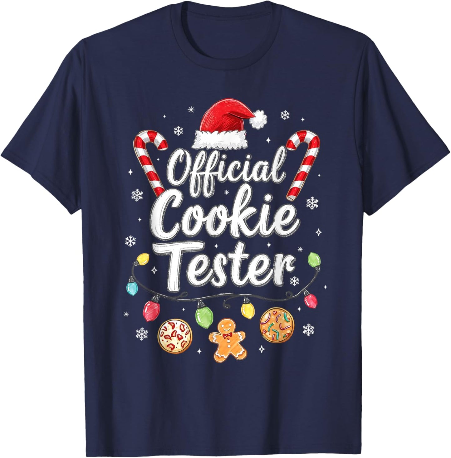 Official Cookie Tester Baking Crew Cute Christmas Toddler T-Shirt - T-Shirt | Navy