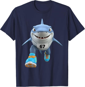 Funny Kids 67 Meme Tralalero Tralala Runner Italian Brainrot T-Shirt - T-Shirt | Navy