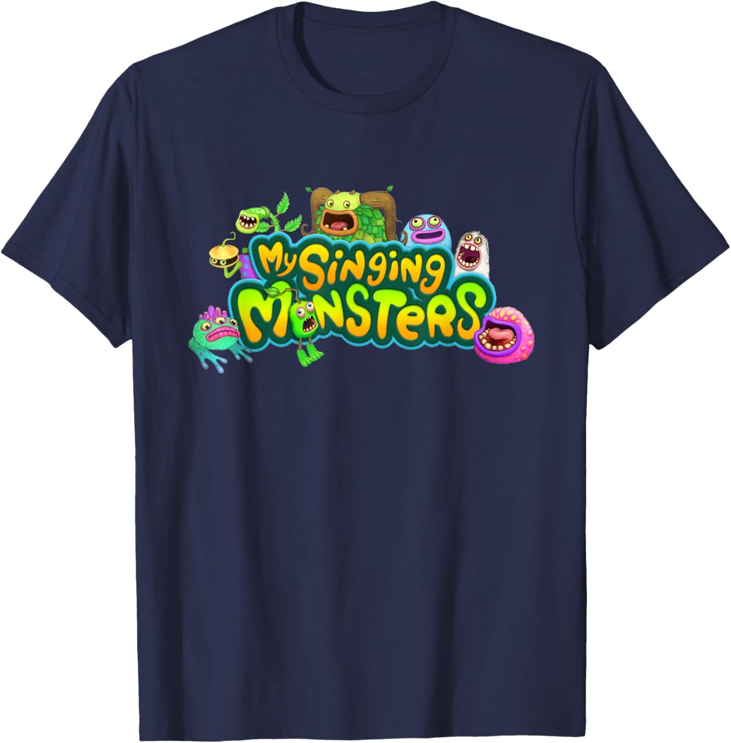 Singing Monsters Plush Robots Costume for Kids Boys, Girls T-Shirt - T-Shirt | Navy