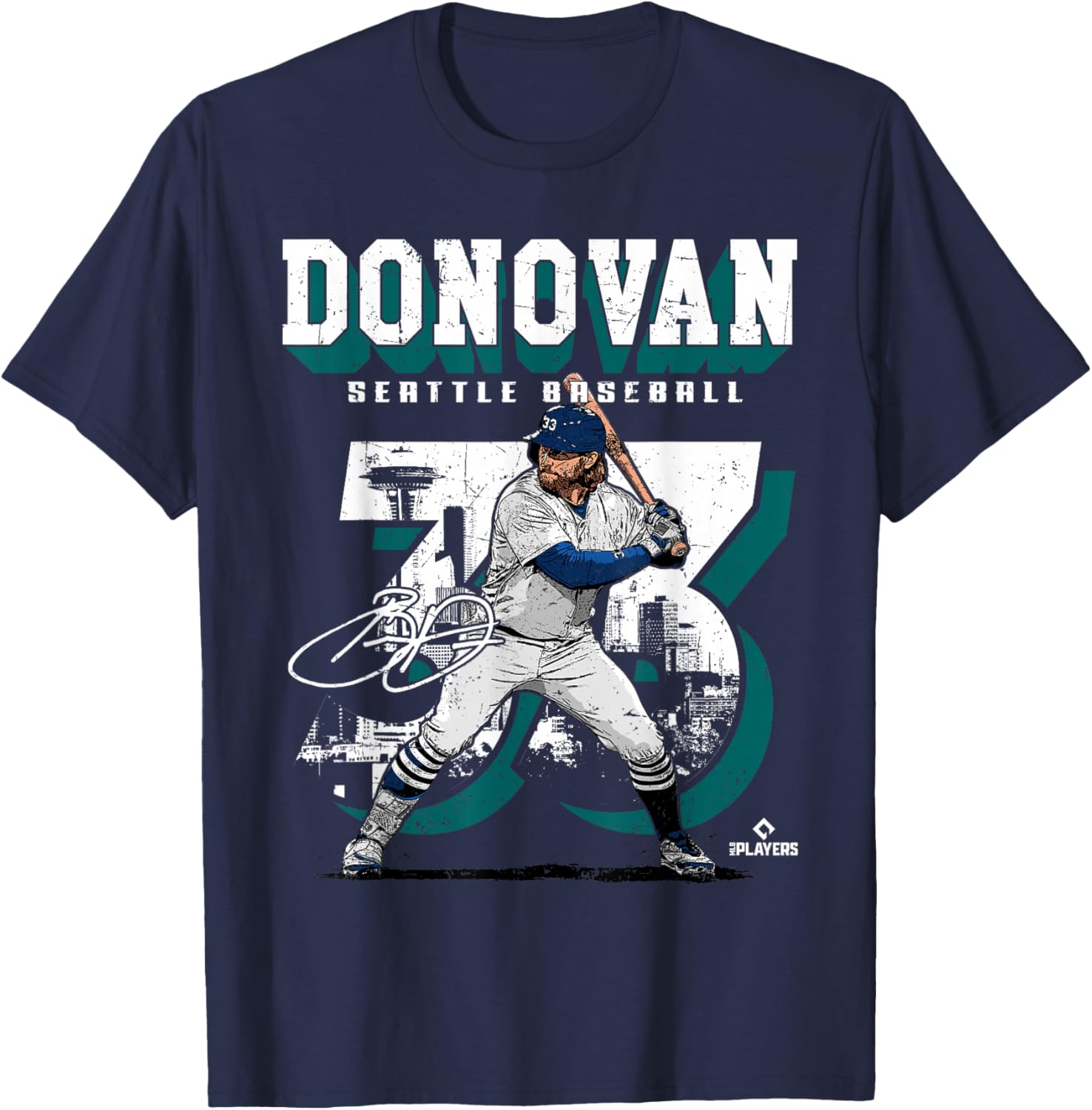 Brendan Donovan | Seattle Baseball Players | MLBBRD201M T-Shirt - T-Shirt | Navy