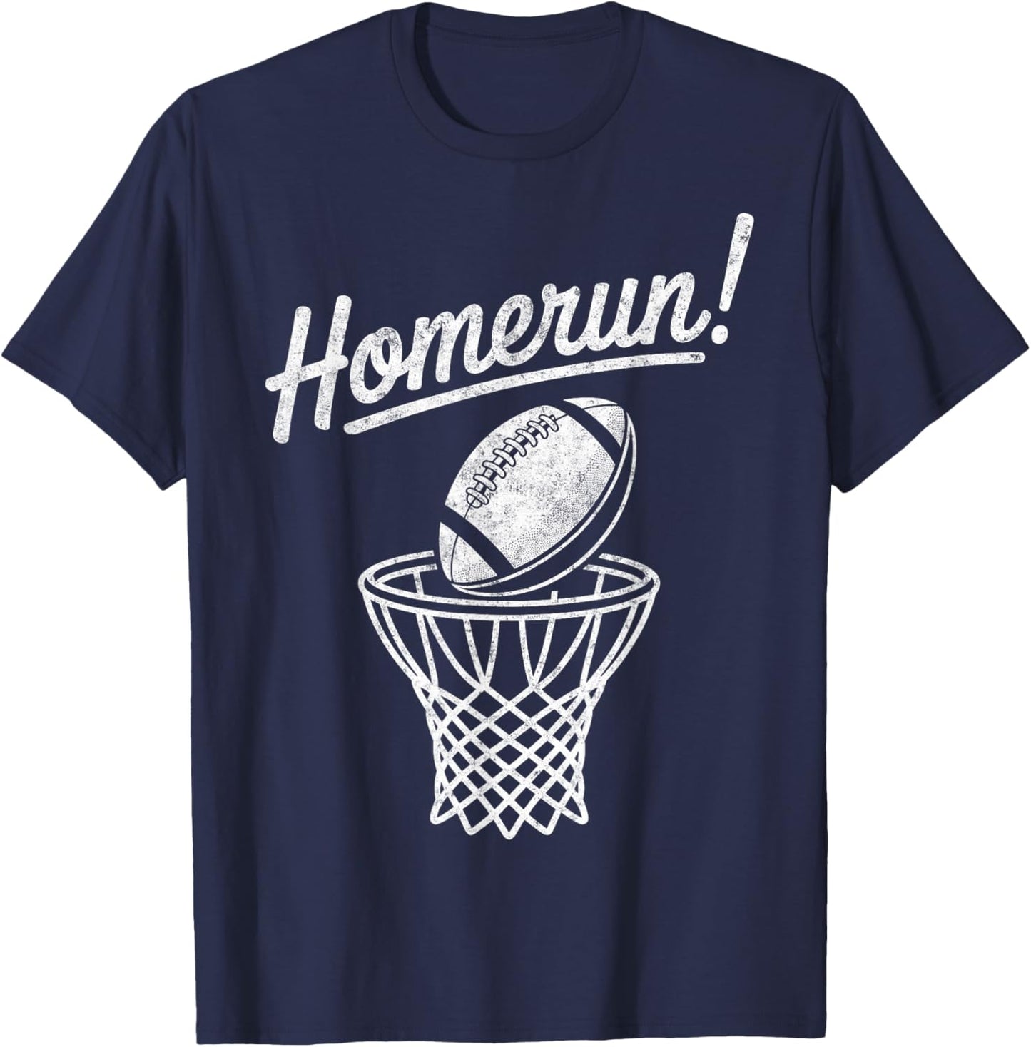 Funny Sports Homerun Football Basketball Baseball Joke T-Shirt - T-Shirt | Navy