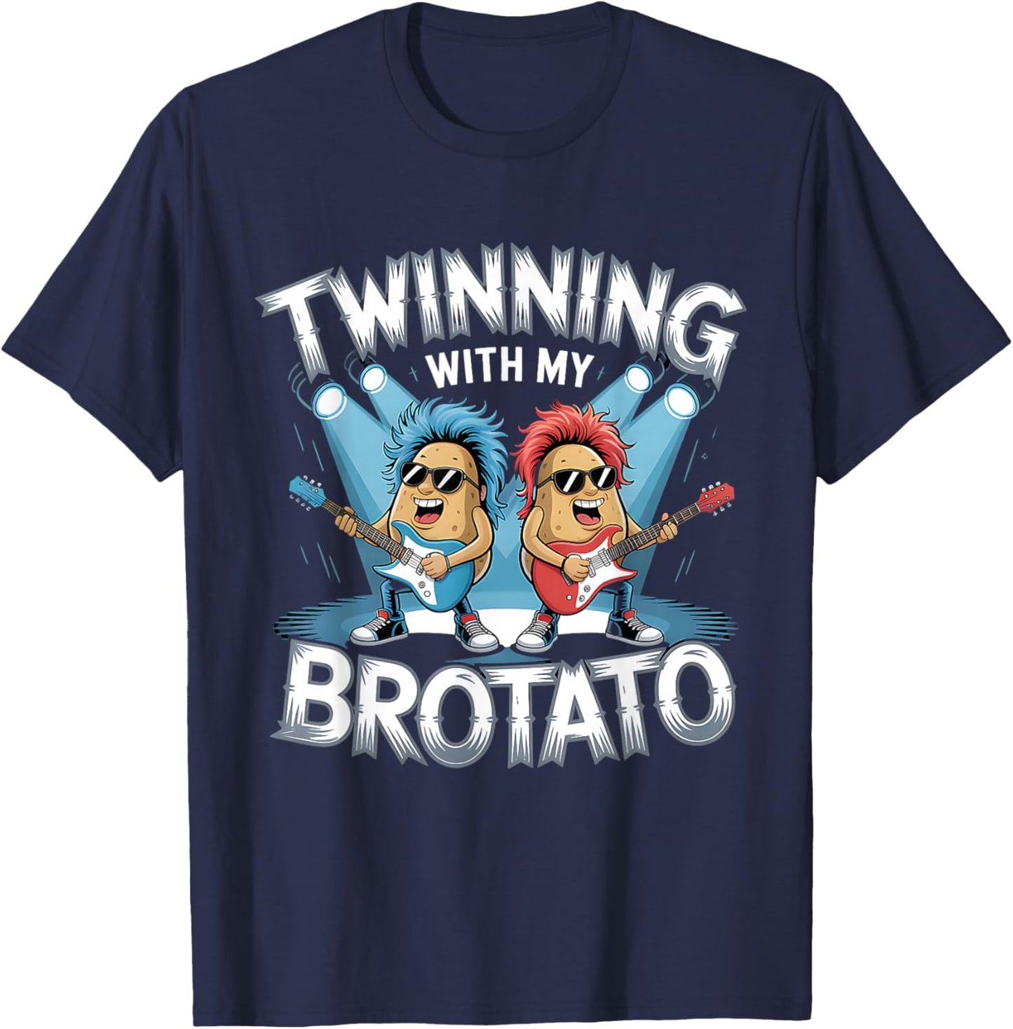 Twinning with My Brotato T-Shirt - T-Shirt | Navy