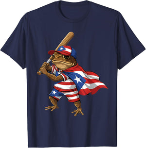 Coqui Frog Puerto Rico Flag Puerto Rican Taino Boricua T-Shirt - T-Shirt | Navy