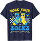 Rock Your Socks World Down Syndrome Day Awareness 3.21 Kids T-Shirt - T-Shirt | Navy