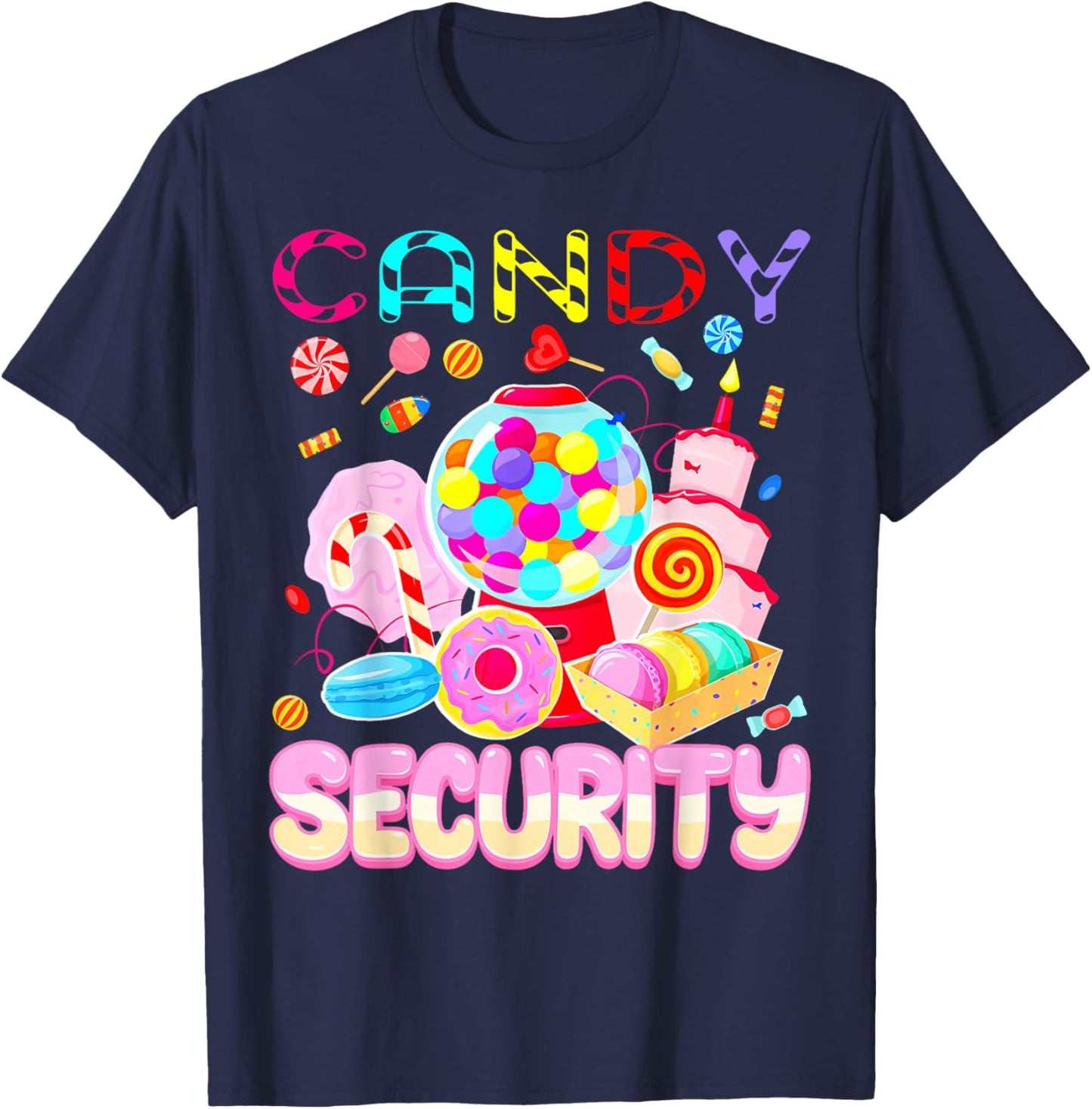 Candy Security Funny Halloween Costume T-Shirt - T-Shirt | Navy