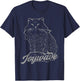 Joywave Cat Leave Me The Fluff Alone Grey T-Shirt - T-Shirt | Navy