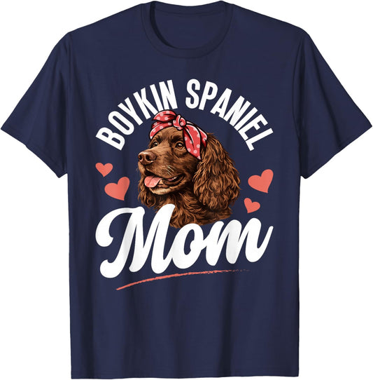 Boykin Spaniel Mom Boykin Spaniel Owner T-Shirt - T-Shirt | Navy
