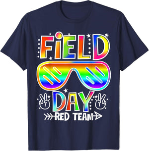 Field Day Red Team Funny for Teacher Kids Field Day Games T-Shirt - T-Shirt | Navy