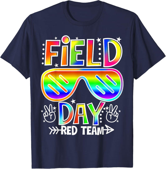 Field Day Red Team Funny for Teacher Kids Field Day Games T-Shirt - T-Shirt | Navy
