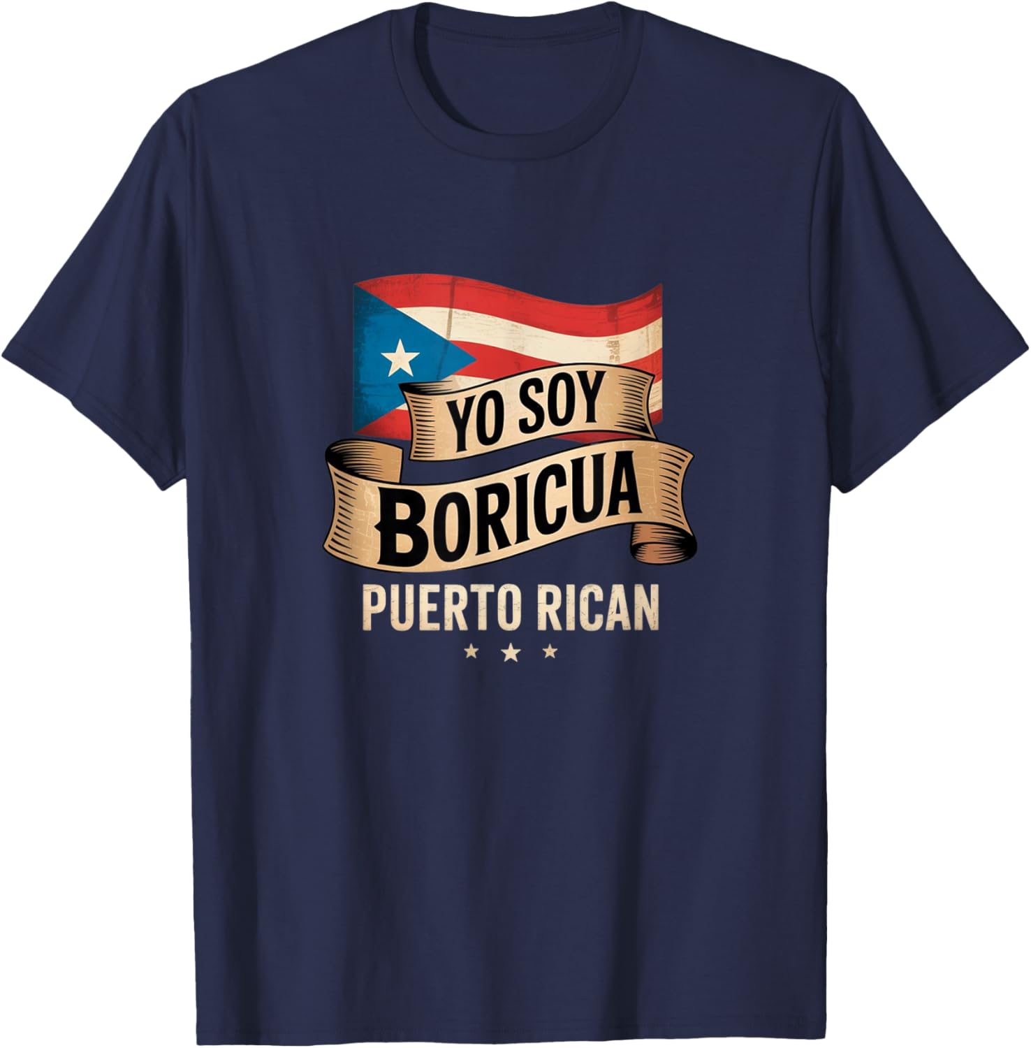 Yo Soy Boricua Pa Que Tu Lo Sepas Puerto Rican Flag Orgullo T-Shirt - T-Shirt | Navy