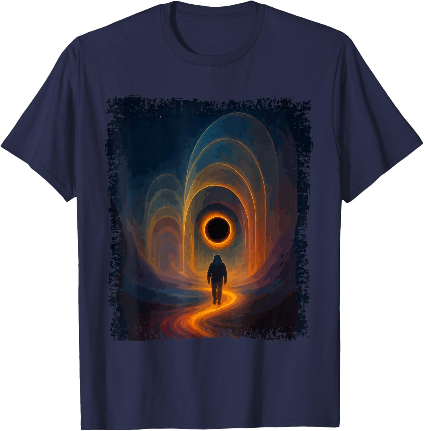 Black Hole Physics- Astrophysics Physic Graphic Astronaut T-Shirt - T-Shirt | Navy