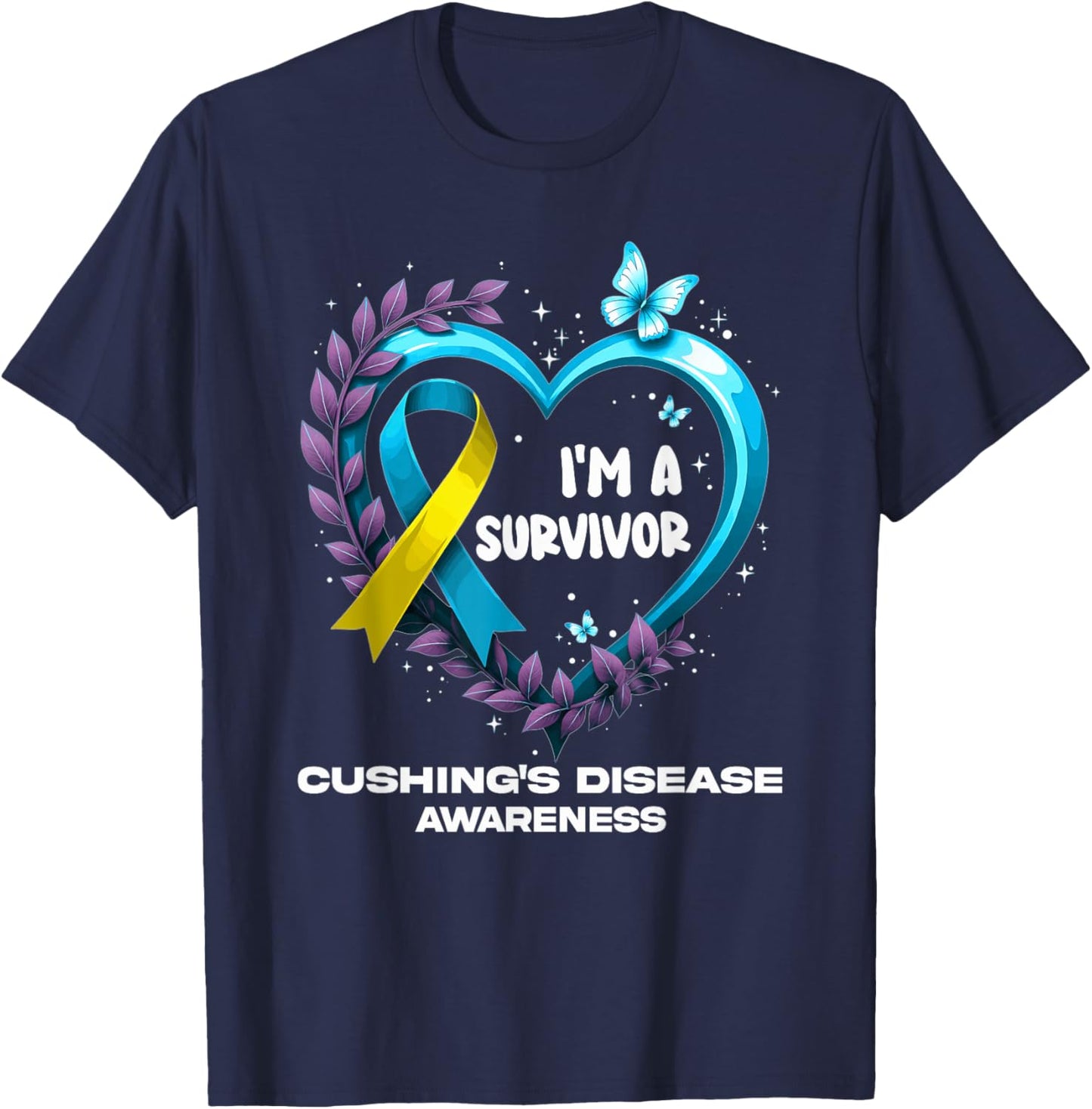 I'm A Survivor Cushing's Disease Awareness T-Shirt - T-Shirt | Navy