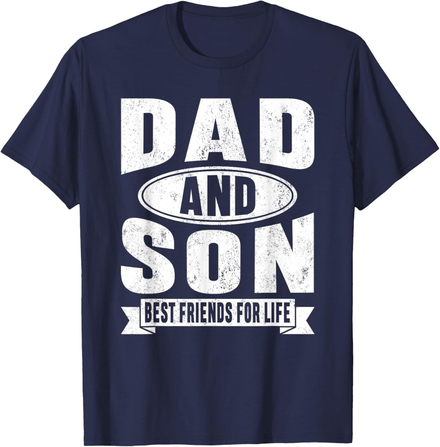 Dad and Son Best Friends for Life Matching Family Father Day T-Shirt - T-Shirt | Navy