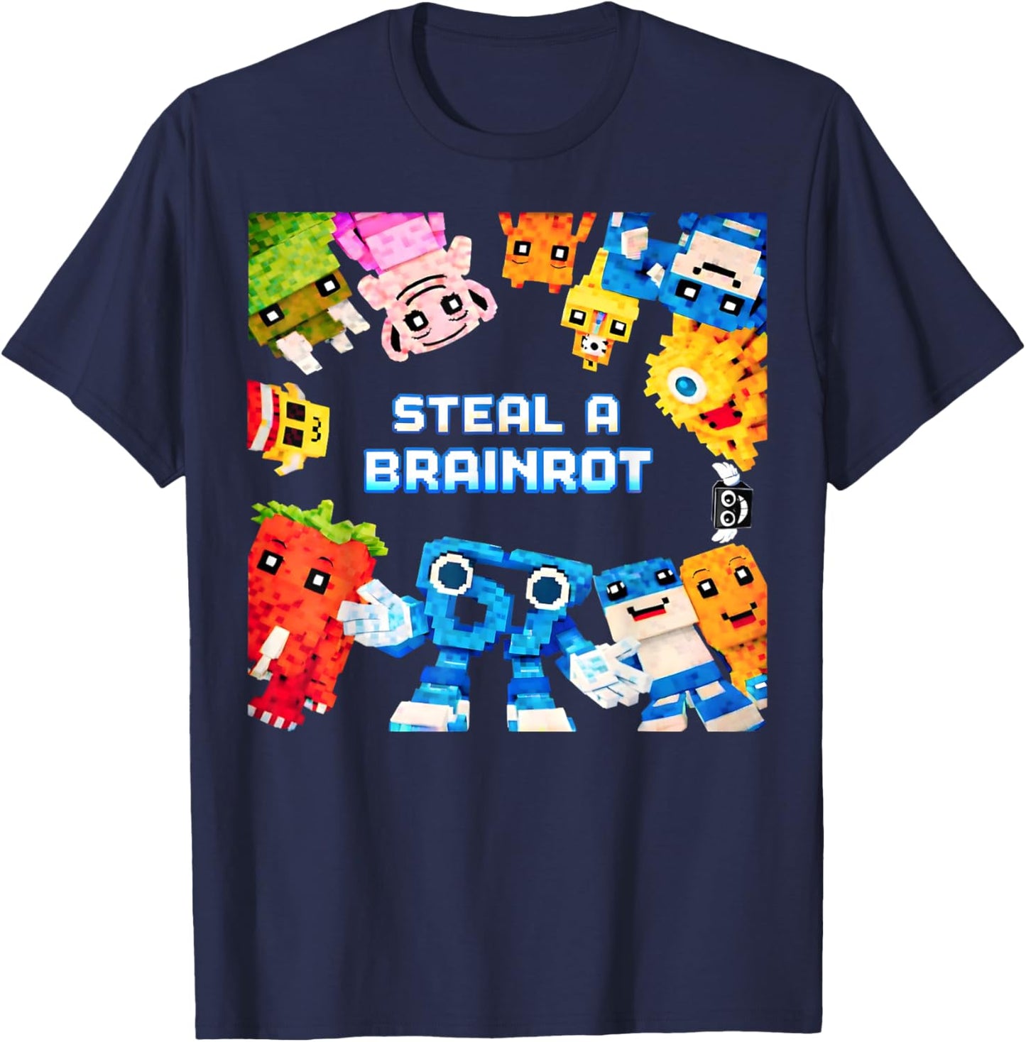 Steal A Brainrot Funny 67 Birthday Boy Meme Gifts for Kids T-Shirt - T-Shirt | Navy