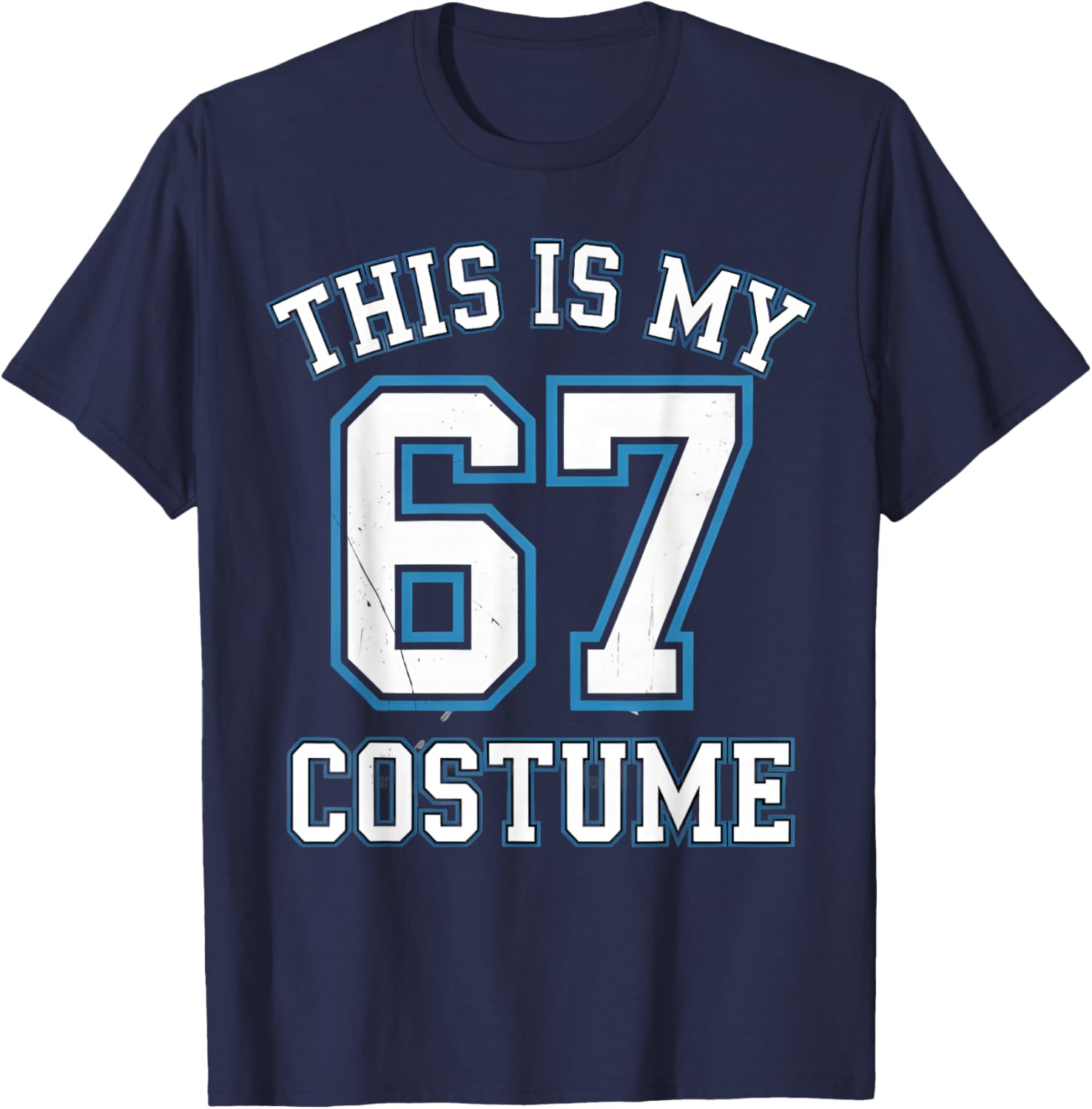This is My 67 Costume Lazy Brainrot Meme Boys Kids T-Shirt - T-Shirt | Navy