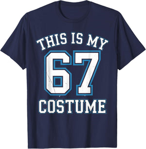 This is My 67 Costume Lazy Brainrot Meme Boys Kids T-Shirt - T-Shirt | Navy