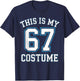 This is My 67 Costume Lazy Brainrot Meme Boys Kids T-Shirt - T-Shirt | Navy