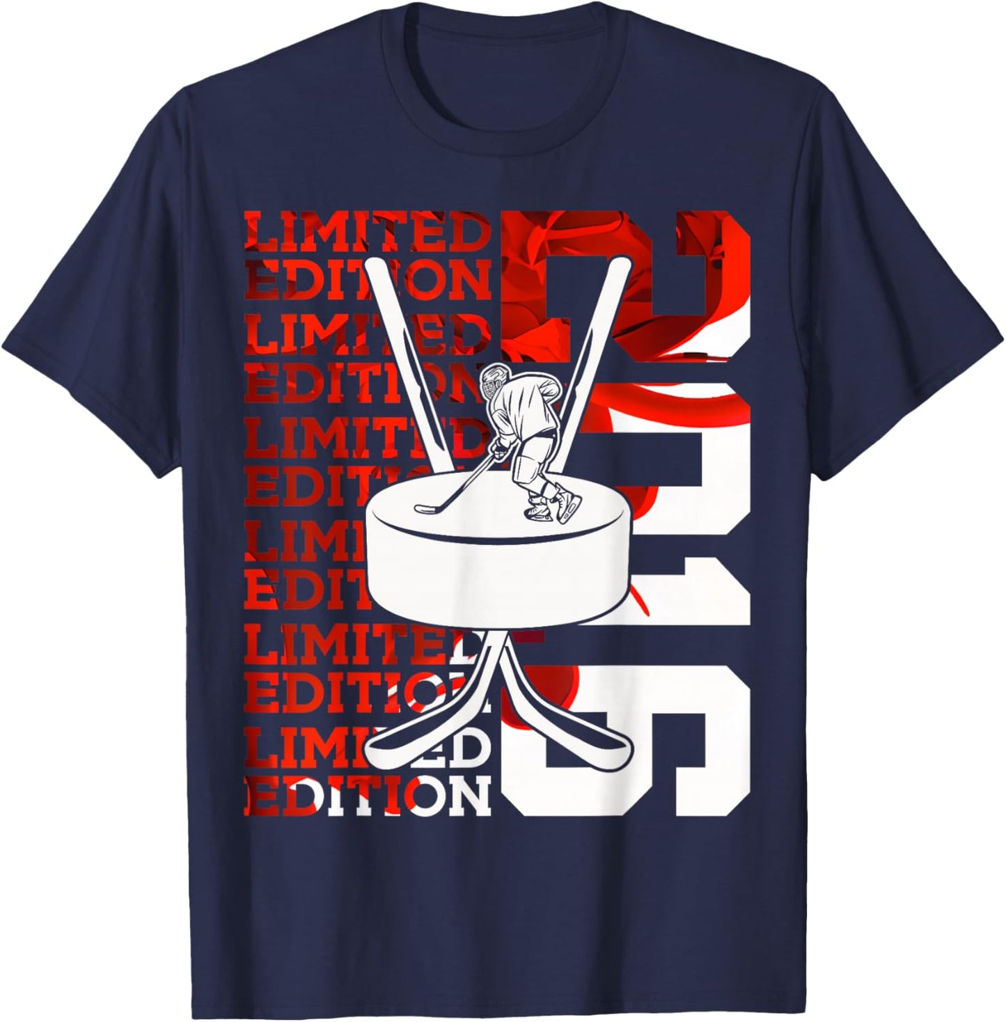 Limited Edition 2016 ICE Hockey 10TH Birthday T-Shirt - T-Shirt | Navy
