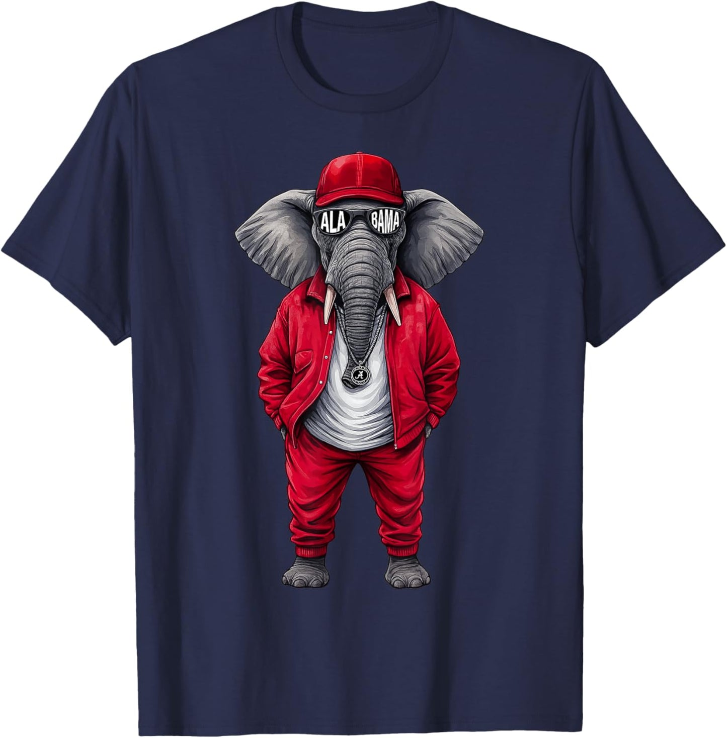 Vintage AL Elephant Lovers Women Kids T-Shirt - T-Shirt | Navy