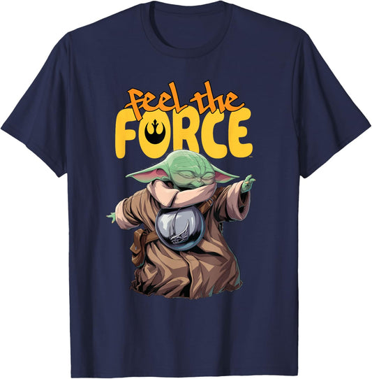 Star Wars: The Mandalorian and Grogu Movie Feel the Force T-Shirt - T-Shirt | Navy