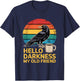 Hello Darkness My Old Friend Raven Crow Coffee Lovers T-Shirt - T-Shirt | Navy