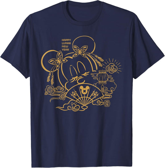 Disney Minnie Mouse Chinese Happy Lunar New Year 2026 T-Shirt - T-Shirt | Navy