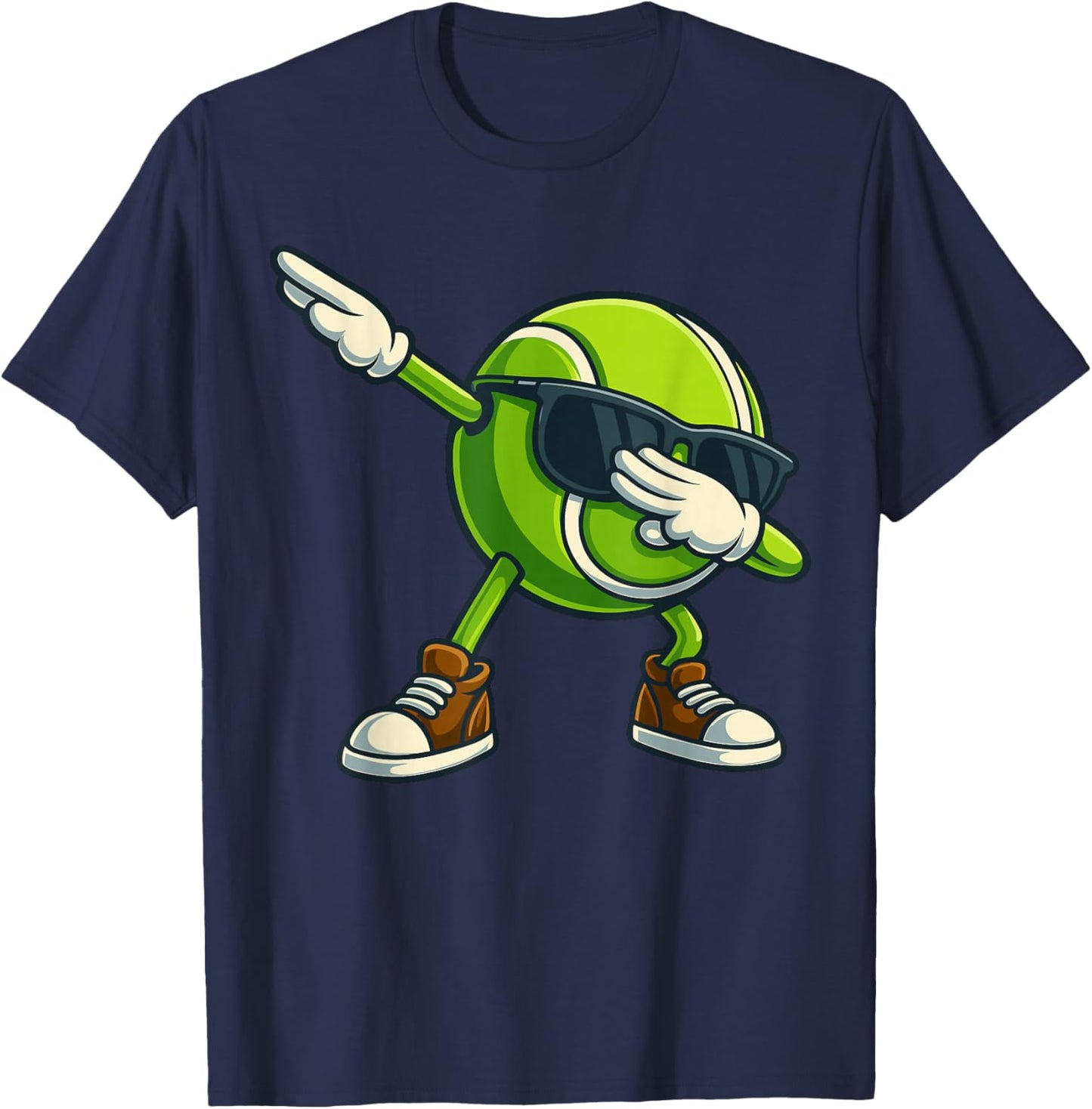 Tennis Game Day Shirt Shirt, Cool Dabbing Tennis T-Shirt - T-Shirt | Navy