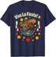 Viva La Fiesta Cinco de Mayo Mexican Sombrero T-Shirt - T-Shirt | Navy