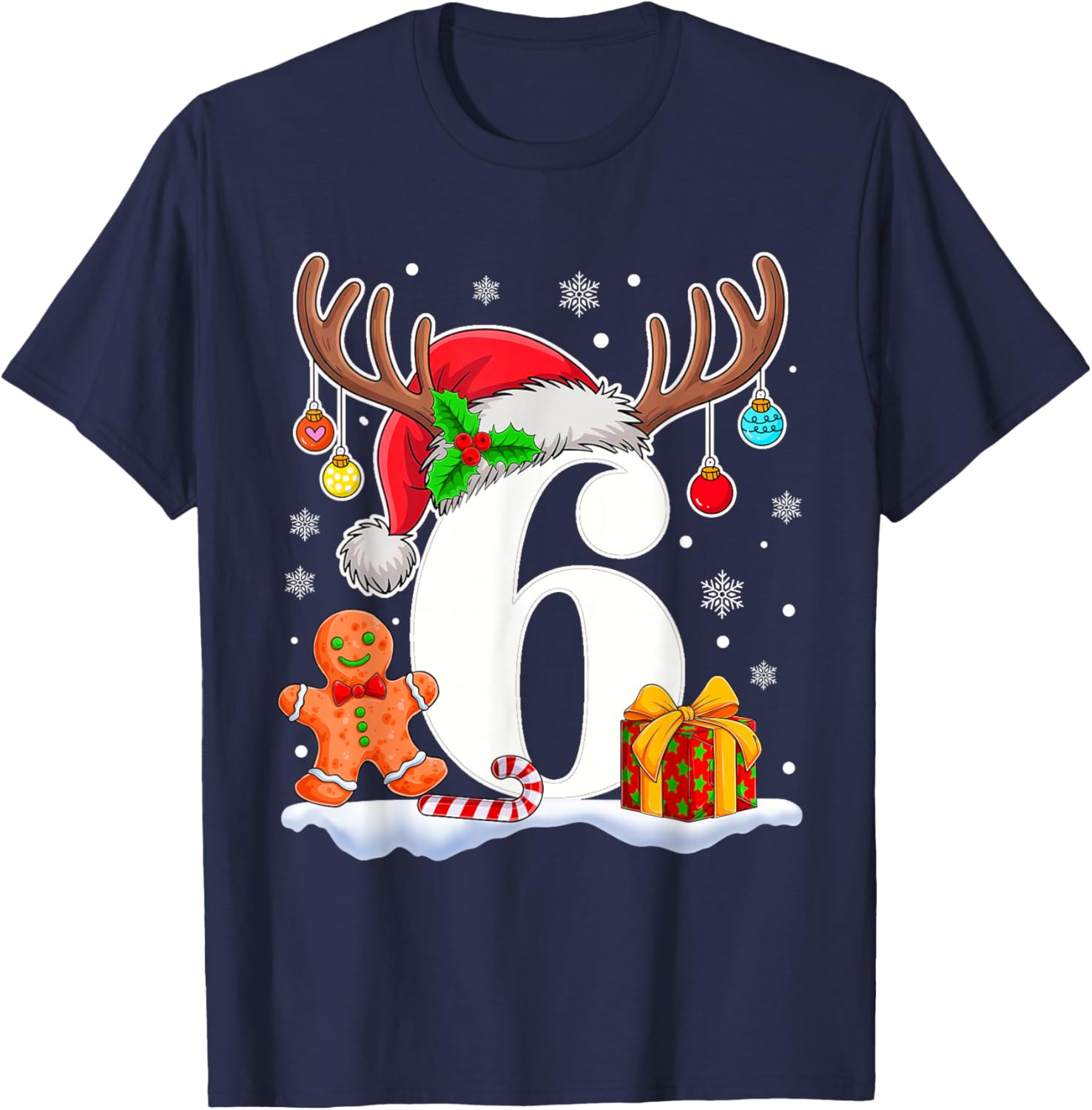 Funny 67 Six Seven Meme Couple Pajamas Matching Christmas T-Shirt - T-Shirt | Navy