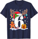 Funny 67 Six Seven Meme Couple Pajamas Matching Christmas T-Shirt - T-Shirt | Navy