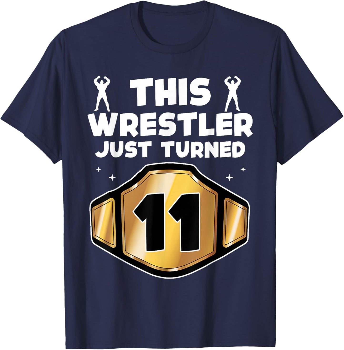 11th Wrestling Birthday This Wrestler Just Turned 11 Boys T-Shirt - T-Shirt | Navy