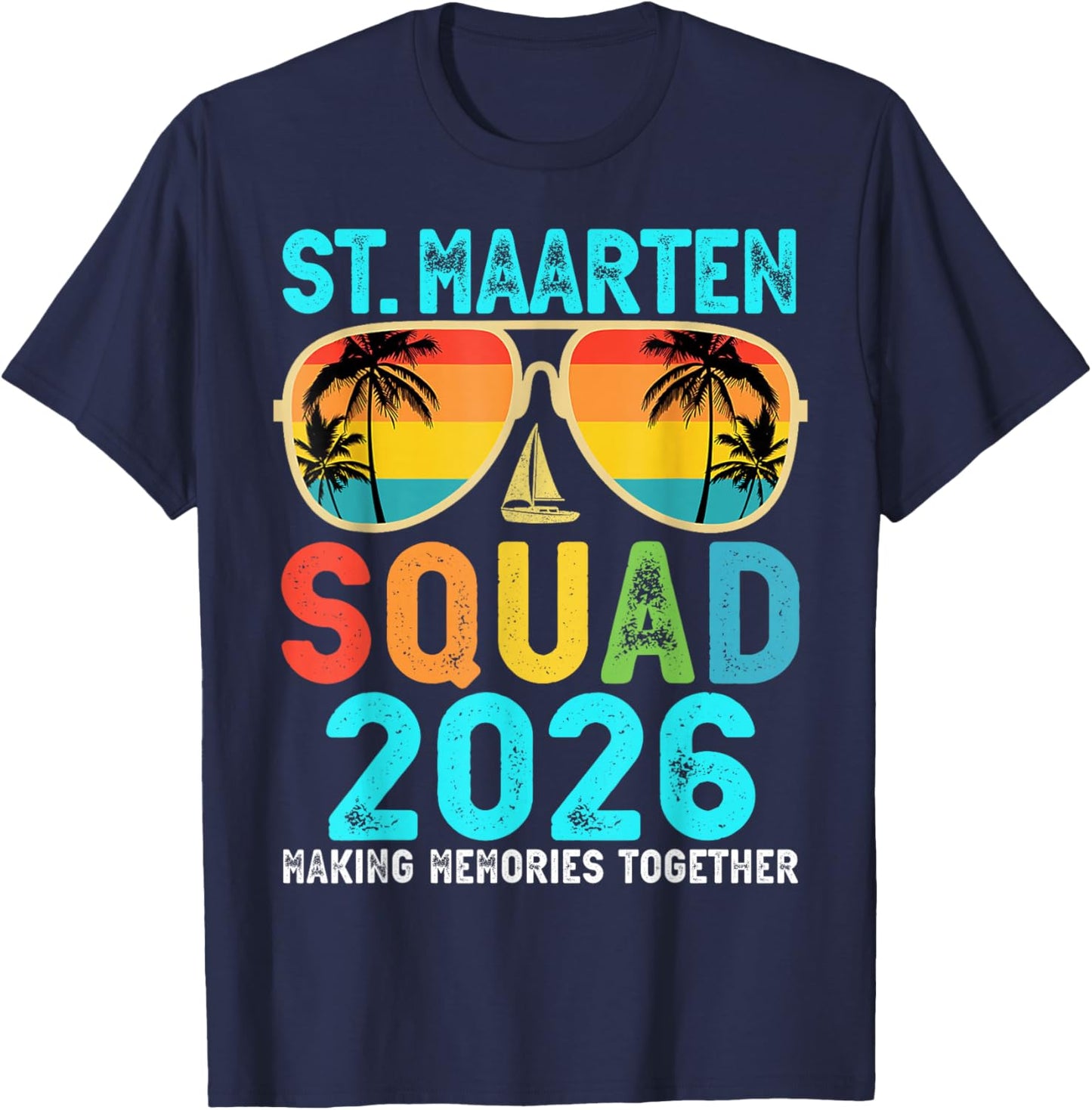 St. Maarten Squad 2026 Vacation Friend Family Matching Group T-Shirt - T-Shirt | Navy