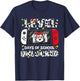 Level Unlocked Game Controller 101 Days School 100 Days T-Shirt - T-Shirt | Navy