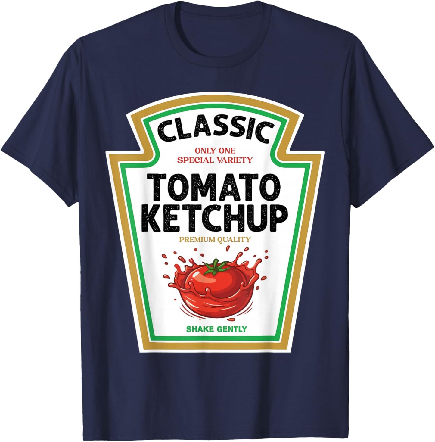 Red Ketchup DIY Halloween Costume Matching Group Ketchup T-Shirt - T-Shirt | Navy