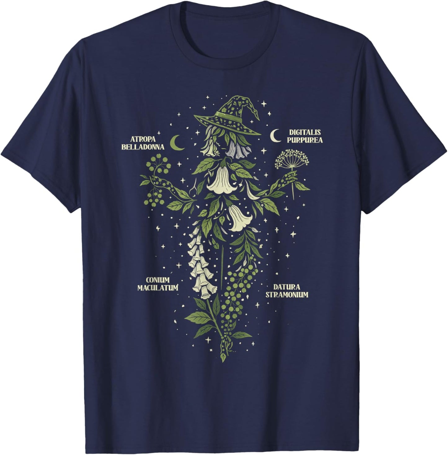 Gardening Gardener Botanical Witch Lover Poisonous Plants T-Shirt - T-Shirt | Navy