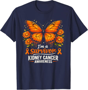 Survivor Kidney Cancer Awareness T-Shirt - T-Shirt | Navy
