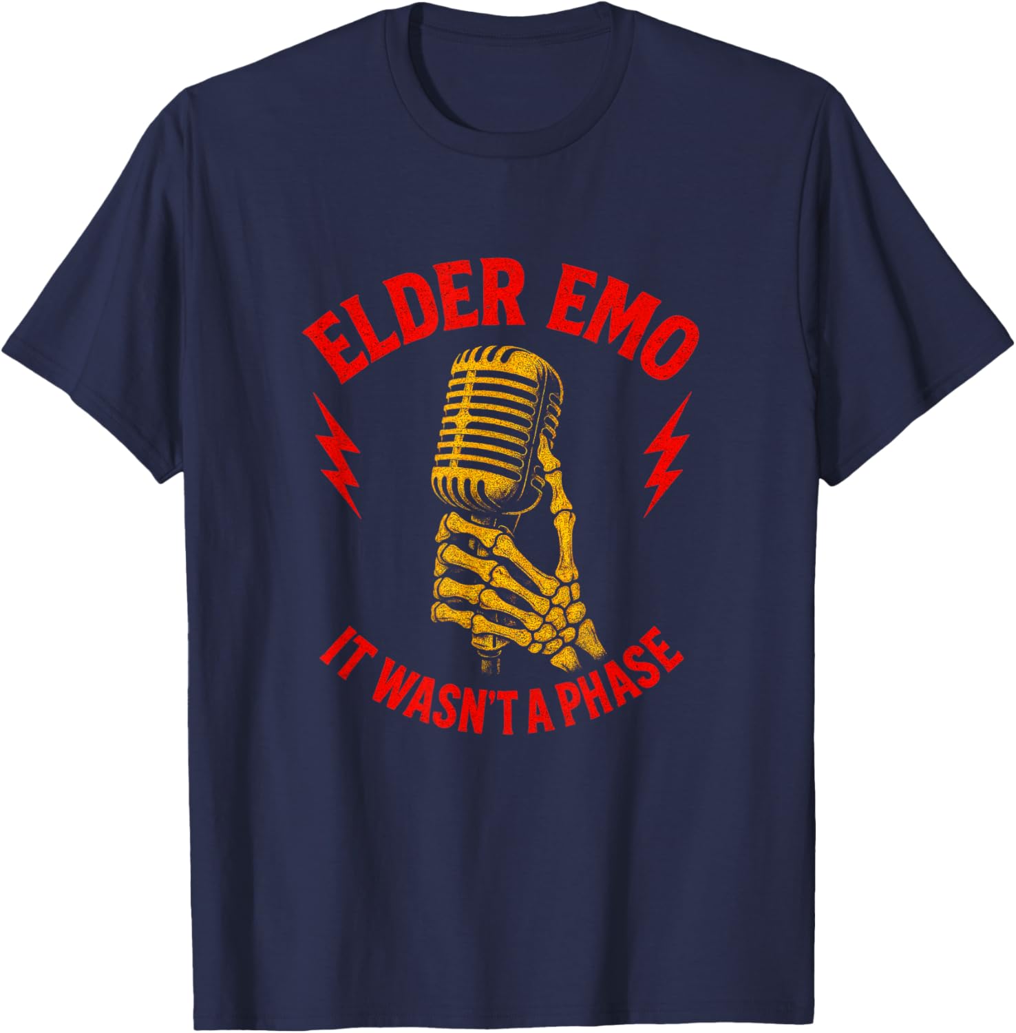 Elder Emo - Emo Music Lovers Gothic Fans T-Shirt - T-Shirt | Navy