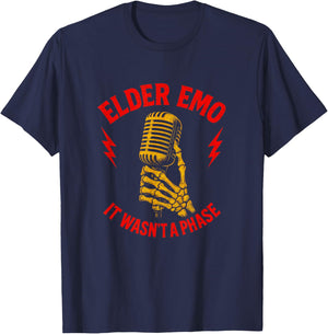 Elder Emo - Emo Music Lovers Gothic Fans T-Shirt - T-Shirt | Navy