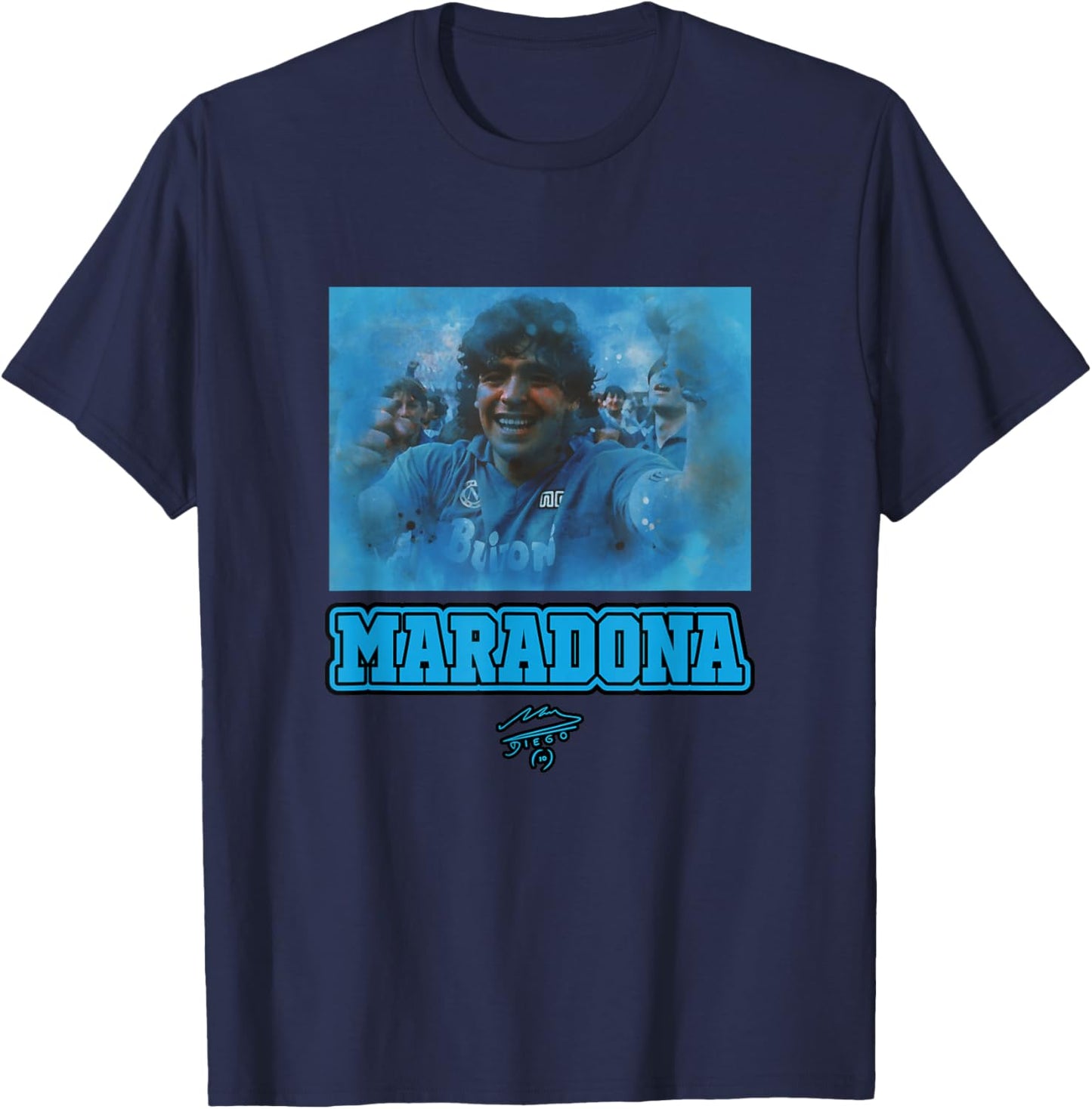 Maradona Napoli Sonrisa T-Shirt - T-Shirt | Navy