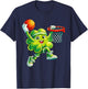 Funny Shamrock Playing Basketball St Patricks Day Boys Kids T-Shirt - T-Shirt | Navy