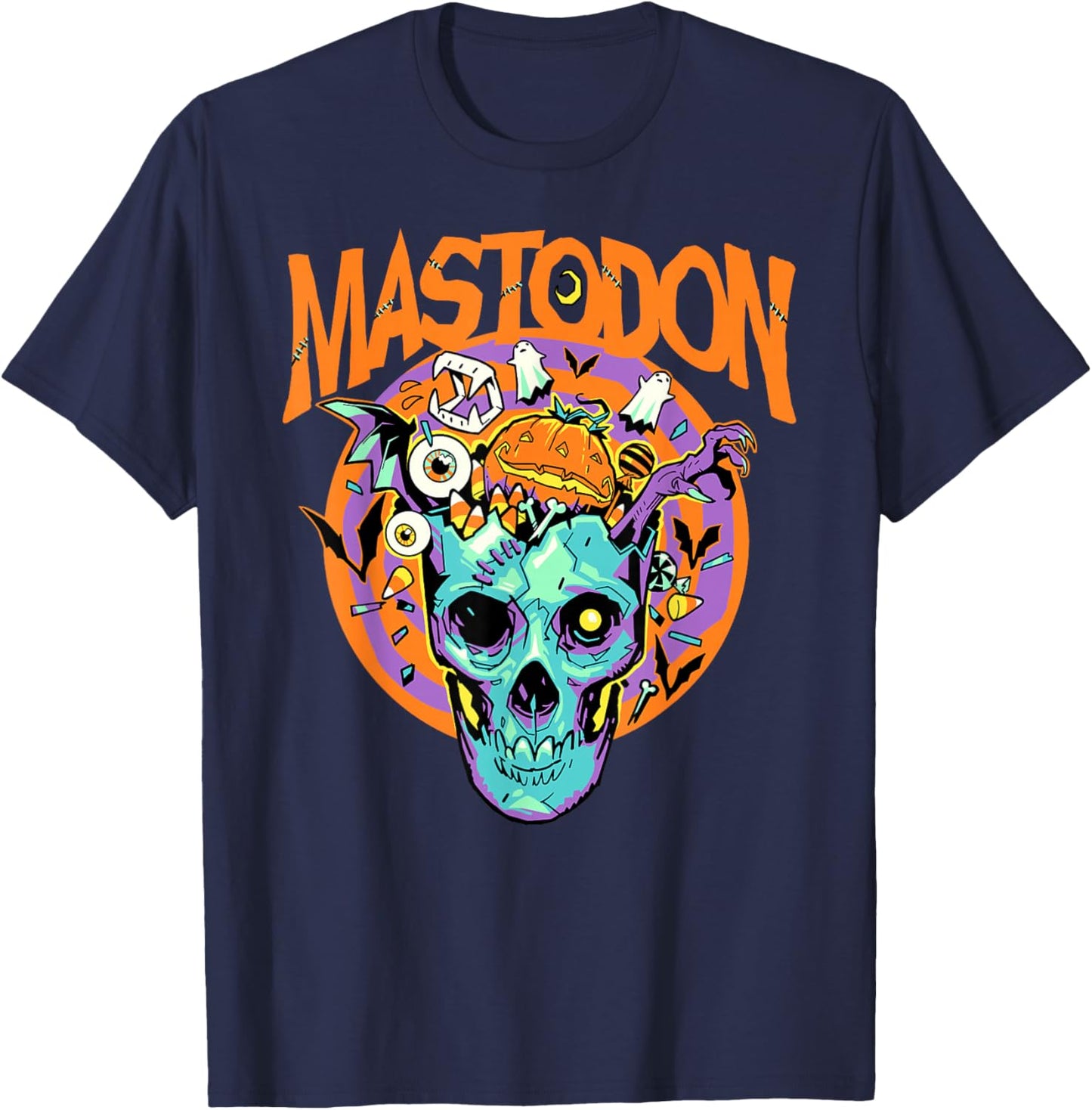 Mastodon – Sam Splosion Orange T-Shirt - T-Shirt | Navy