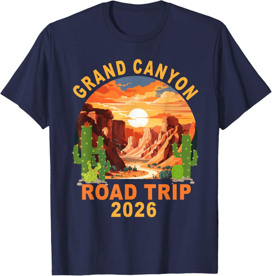 Grand Canyon National Park Camping Hiking Road Trip 2026 T-Shirt - T-Shirt | Navy