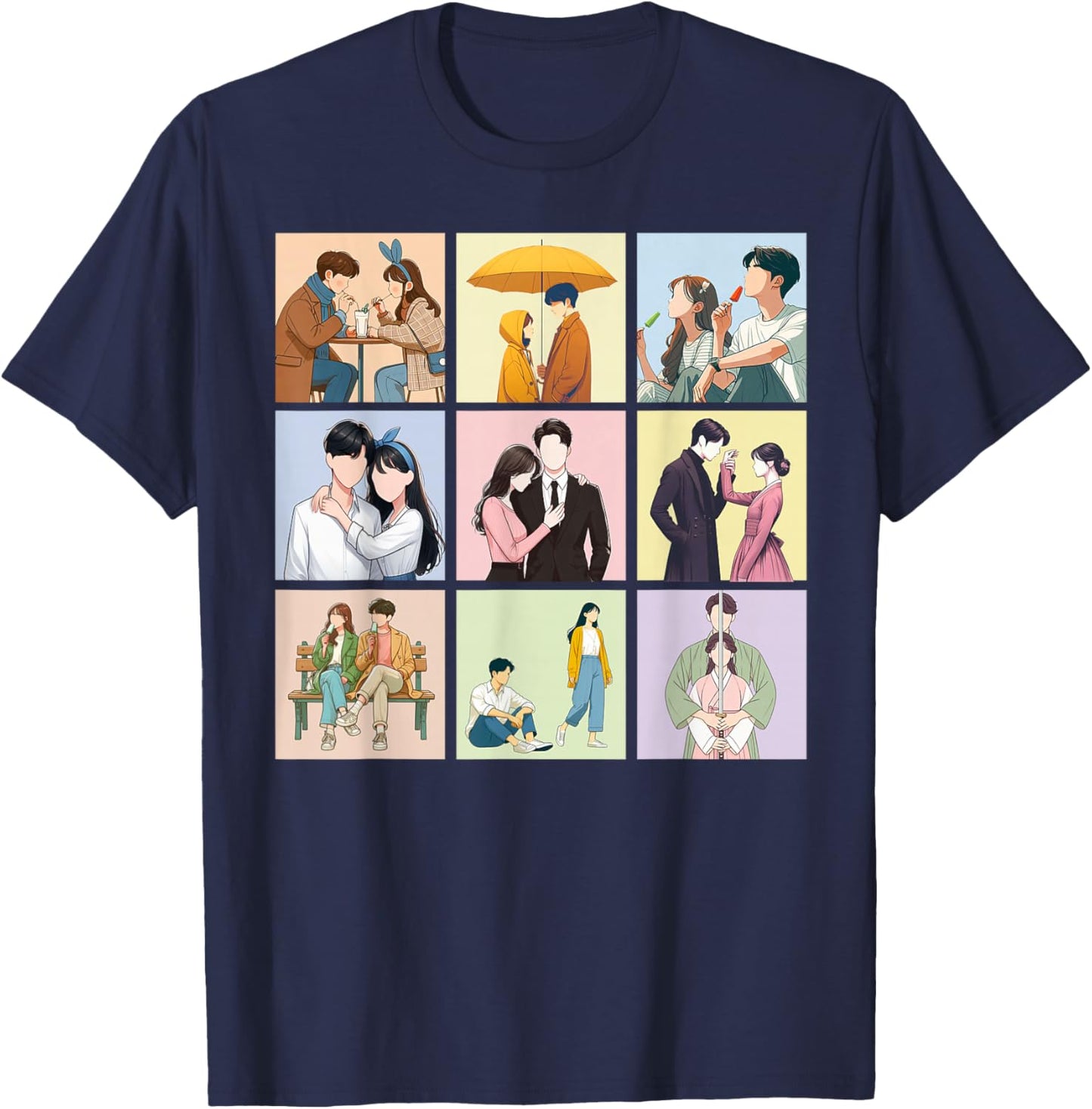 Kdrama Fangirl Merch Korean Drama Lover Kawaii South Korea T-Shirt - T-Shirt | Navy